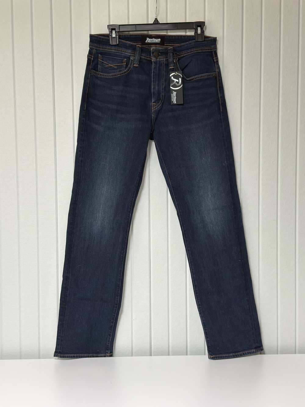 Men's REVTOWN AUTOMATIC JEANS Washed Indigo NWT 30x30 - Picture 2 of 7